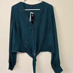 Tie Front Lace Guess Top